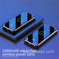 10000 mah Mirror Digital Display Trådlös laddning Power Bank